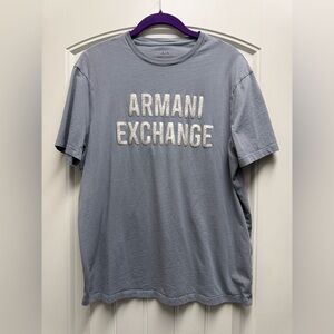 Armani Exchange Steel Gray Men's Tee
